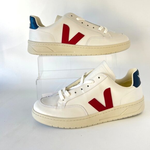 Veja V12 White Marsala Red Nautico Men Size 42 US9 - Picture 8 of 12